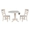 International Concepts Round 42 in Rd Top Pedestal Table, 2 Chairs, Unfinished, Ready to Finish, 42 in W, 42 in L, Wood K-42DPT-27-C36-2 - alternate 3